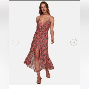 Vix paula hermanny Winnie long floral wrap dress maxi xs